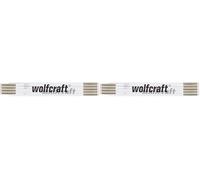 wolfcraft 5227000 - Mètre Pliant en Hêtre - Longueur 2 m (Lot de 2)