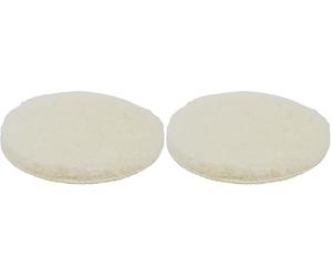 wolfcraft 5877000 Bonnet de polissage auto-agrippant en peau de mouton Diamètre 125 mm beige (Lot de 2)