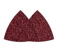 wolfcraft 5885000 Lot de 5 Feuilles abrasives non-perforés auto-agrippantes en Corindon côté 95 mm grain 40/60