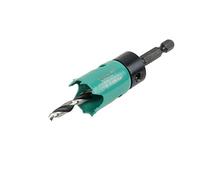 wolfcraft 5963000 Trépan Plaquiste en Acier Carbone, Bleu Marine/argent/noir, ø 25 mm