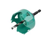 wolfcraft 5966000 Trépan Plaquiste en Acier Carbone ø 60 mm bleu marine/argent/noir