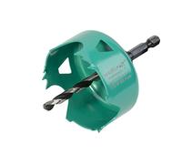 wolfcraft 5967000 Trépan Plaquiste en Acier Carbone, Bleu Marine/argent/noir, ø 65 mm