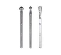 Wolfcraft 5988000 Jeu de goupilles de ponçage diamantées, sphériques et coniques, 3 pièces 1 set