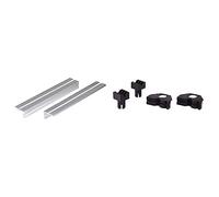 wolfcraft 6171000 Mâchoires d'étau en Aluminium pour établis Argent & 6174000 4 Mâchoires Multi-Serrage sur Établi Noir