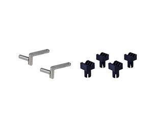 Wolfcraft 6176000 Brides de serrage rapide Pour établis avec perforations de 20 mm,vert & 6172000 4 Mâchoires en Plastique Pour Serrage à Plat Sur Établi,noir