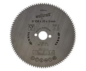 wolfcraft 6264000 - Lames de Scies Circulaires - 100 Dents & Diamètre 150 x 20 mm