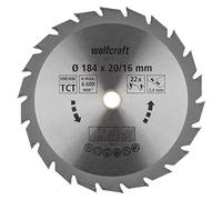 wolfcraft 6373000 Lame scie circulaire CT 22Dts Diamètre 184 x 16 mm