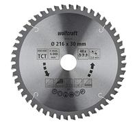 Lame de scie Wolfcraft pour scie à onglet ø216x30 Z48 6546000