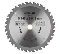 wolfcraft, Lame de scie, 1 lame de scie circulaire HM 20 Z. ø165x20/16 mm