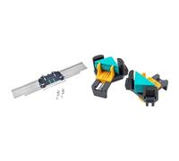 wolfcraft 6913000 FKS 145 Rail De Guidage pour Scie Circulaire - 1450 x 242 x 50 mm & 3051000 Presses D'angles ES22 pour Planches de 10 à 22 mm d'Epaisseur - 2 pièces