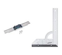 wolfcraft 6913000 FKS 145 Rail De Guidage pour Scie Circulaire - Compatible avec toutes les scies circulaires - 1450 x 242 x 50 mm & 5205000 Equerre Multifonction en Acier - Longueur 300 mm