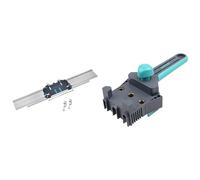 wolfcraft 6913000 FKS 145 Rail De Guidage pour Scie Circulaire - Compatible avec toutes les scies circulaires - 1450 x 242 x 50 mm & 4640000 Guide de Perçage Bois pour Assemblage