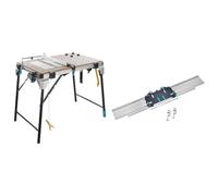 wolfcraft 6918000 - Établi Multifonction Master Cut 2600 - Etabli pour Machines & 6913000 - FKS 145 Rail De Guidage pour Scie Circulaire - Compatible avec Toutes Les Scies Circulaires
