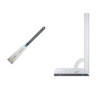 wolfcraft 6951000 - Scie Japonaise - Longueur de 570 mm - Pour Bois, Plastique et Stratifiés & 5206000 Equerre en Aluminium Multifonction | Equerre de menuisier 4-en-1 | Longueur 500 mm
