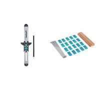 wolfcraft 6952000 Copieur parallèle pour sols stratifiés | Pour marquer précisément les dimensions & 6931000 Kit de pose pour pose de sols stratifiés | Cale de frappe, tire-lame et cales