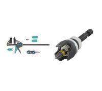 wolfcraft 6988000 - Kit de Pose de Terrasse en Bois - 10 pièces & 4055000 - Adaptateur de Vissage à Profondeur Limitée - Pour Plaques de Plâtre