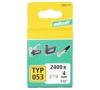 wolfcraft 7021000 Agrafes larges acier trempé Type 053 4 mm Lot de 2400