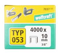 Wolfcraft Agrafes larges 7037100 Type 053 – Acier trempé 10 mm – Lot de 4000