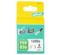 wolfcraft 7177000 Agrafes large acier trempé type 056 8 mm Lot de 1200