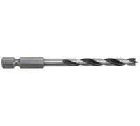 Wolfcraft 7262000 1 Foret à Bois Hélicoïdal, Cv, Ø 4 Mm, Longueur de Spirale 40 Mm, Longueur Totale 75 Mm, Cylindre Et Pointe de Centrale Rectifiés Queue 6 Pans, Din 7487 G