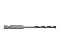 wolfcraft 7267000 1 Foret à Béton, Hm-ct, Ø 6 Mm, Longueur de Spirale 50 Mm, Longueur Totale 110 Mm, Angle de Pointe 130°, Din Iso 5468, Queue 6 Pans argent