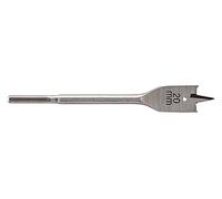 Wolfcraft Mèche plate 7638000 – Ø 20 mm, 152 mm, queue 6 pans, pointe de centrage affûtée, argent