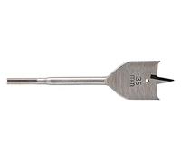 wolfcraft 7646000 1 Mêche Plate Ws, Ø 35 Mm, Longueur 152 Mm, Queue 6 Pans, Pointe de Centrage Affûtée argent