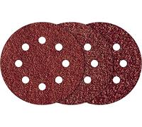 8401000 15 Disques Abrasifs Auto-agrippants Ø 125 Mm Perforés, Corindon Grains Assortis 60, 80, 120