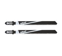 wolfcraft 8433000 Lot de 2 Lames HCS de scie sauteuse 75 mm queue en T