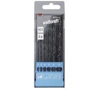 Wolfcraft 8453000 HSS Jeu de forets pour le métal 6 pièces 1 mm, 1.5 mm, 2 mm, 2.5 mm, 3 mm, 3.2 mm, 3.5 mm, 4 mm, 4.2 mm, 4.5 mm