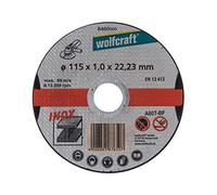 Wolfcraft 8460000 3 Disques à Tronçonner L'inox Ø 115 Mm, Épaisseur Du Disque 1,2 Mm, Alésage Ø 22,2 Mm, Version Droite, en 12413 G