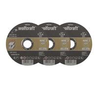 wolfcraft 8461000 Disques à tronçonner l'inox Diamètre 125 mm, épaisseur du disque 1, 2 mm, Alésage Diamètre 22, 3 mm, Gris