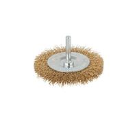 wolfcraft 8475000 Brosse circulaire en Laiton ø 75 mm fil 7 mm queue ø 6 mm
