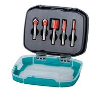 Wolfcraft Coffret 5 fraises à rainurer 8753000 Ø8 mm longueur 40 mm multicolore