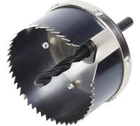 wolfcraft 8912000 1 Scie Cloche Standard Ø 68 Mm, Embase Métallique, Queue Ø 6 Mm avec Foret Centreur Ø 6 Mm argent