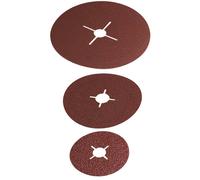 Wolfcraft 8WH60000CJ07 Papier abrasif pour plateau de ponçage non perforé Grain 24, 40, 60, 100 (Ø) 115 mm 20 pc(s)