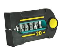 Wolfcraft BitButler 20 Solid, composé de 21 pièces :. 1 porte-embouts magnétique et 20 embouts: PH Nr. 1 + 2 +