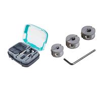 wolfcraft Coffret de montage pour charnières I Pour l'installation simple de charnières invisibles, Ø 26 mm & 2755000 Butées de Profondeur pour Forets Ø 6 8 10 Mm - Clé Hexagonale incluse - 3 pièces