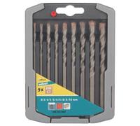 wolfcraft 7109000 Coffret de 9 Forets meulés rectifiés