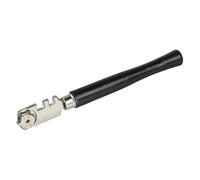 wolfcraft Coupe-Verre Standard 135 mm, Manche Bois avec 6 Roulettes CT | Outil avec manche en bois laqué et 6 roues de rechange interchangeables CT pour verre fin. 4108000