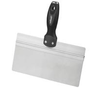 wolfcraft Couteau à Enduire Flexible en Inox, Spatule à Joint 250 mm | Outil de lissage professionnel avec lame extra-large et poignée ergonomique facile à nettoyer, argent. 4063000