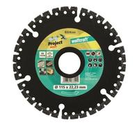 WOLFCRAFT Disque diamant Pro Multi - Diametre: 115 x 22.2 mm