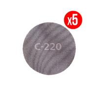 WOLFCRAFT Disques abrasifs Ø225 mm G220 - Lot de 5