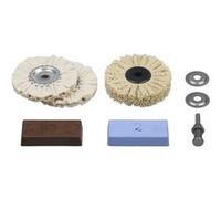 Wolfcraft Kit de polissage professionnel 2179000 – 5 pièces pour métaux, plastique, marbre