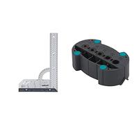 Wolfcraft Equerre Multifonction 300 mm Argent & Guide de Perçage Mobile Argent