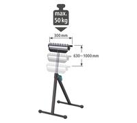 Wolfcraft Servante 6102300 – fixe et à rouleau multifonction