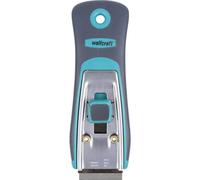 wolfcraft Grattoir pour Plaque Vitrocéramique, Verre et Carrelage | Nettoyage précis des surfaces lisses, boîtier métal ergonomique softgrip, changement de lame sans outil. 4100000