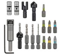 wolfcraft Jeu de 16 embouts Flip Bit All-in-One