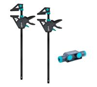 Ensemble de pinces à une main Wolfcraft XL PRO MAX – Force de serrage de 250 kg, pour une utilisation professionnelle exigeante