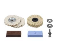 Wolfcraft Kit de polissage professionnel 2179000 – 5 pièces pour métaux, plastique, marbre